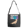 frenchies and yoga Adjustable Strap Totes
