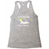 caution men at work Racerback Tank