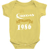 queens are born in 1986 Baby Onesie