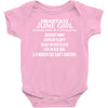 Smartass June Girl Baby Onesie