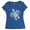 hawaiian turtle tribal art Women's Triblend Scoop T-shirt