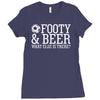 footy &amp; beer what else is there Ladies Fitted T-Shirt