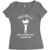 hillbilly hog wrestling champ Women's Triblend Scoop T-shirt