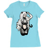 cat woman Ladies Fitted T-Shirt