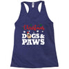 christmas dogs and paws Racerback Tank