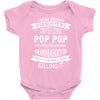 Super Cool Pop Pop Of A Freaking Awesome Granddaughter Baby Onesie