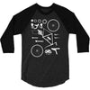 bicycle cyclopath bike hobby exploded 3/4 Sleeve Shirt
