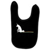 unicorn scooting on the floor Baby Bibs