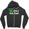 zombie fast food  funny Zipper Hoodie
