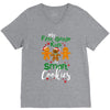 my first grade kids are smart cookies V-Neck Tee