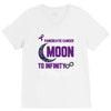 i love someone with pancreatic cancer to the moon &amp; back to infinity V-Neck Tee