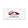 October Peeking Out Baby Girl License Plate