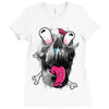 scary skull Ladies Fitted T-Shirt