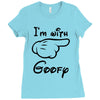 i'm with goofy t shirt mickey mouse t shirt disney shirt walt disney t Ladies Fitted T-Shirt