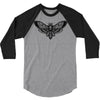 butterfly and skull 3/4 Sleeve Shirt