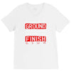 please drag across the finish line V-Neck Tee
