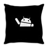 android waving sticker vinyl decal logo car truck window droid cell ph Throw Pillow