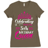 Celebrating With the 5th Birthday Queen Ladies Fitted T-Shirt