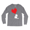 bird love heart animal graph note music party pop art gift Long Sleeve Shirts