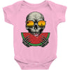 watermelon skull Baby Onesie