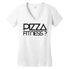 pizza fitness Women's V-Neck T-Shirt