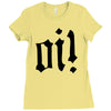oi punk rock top long sleeve Ladies Fitted T-Shirt