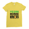 vegan because plant powered badass was not an offical tittle black Ladies Fitted T-Shirt
