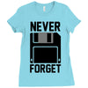 never forget floppy disk Ladies Fitted T-Shirt