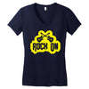 rock on Women's V-Neck T-Shirt