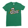 gamer wasd Ladies Fitted T-Shirt