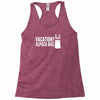 vacation alpaca bag animal humor funny Racerback Tank