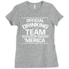 official drinking team 'merica Ladies Fitted T-Shirt