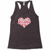 Jet'aime Flower Heart Racerback Tank