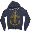 anchored faith Zipper Hoodie