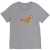 boxer flower V-Neck Tee