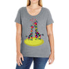 Giraffe Couple T shirts Ladies Curvy T-Shirt