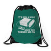 it's been a while Drawstring Bags
