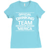 official drinking team 'merica Ladies Fitted T-Shirt