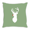 deer skull christmas Throw Pillow