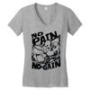 no pain no gain (2) Women's V-Neck T-Shirt
