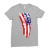 july 4th flag Ladies Fitted T-Shirt