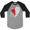 half of my heart is in heaven with my angel 3/4 Sleeve Shirt