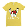 equality white Ladies Fitted T-Shirt