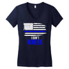 i don't kneel   patriotic stand for the flag, kneel for the dead Women's V-Neck T-Shirt
