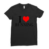 i love running Ladies Fitted T-Shirt