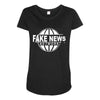 fake news Maternity Scoop Neck T-shirt