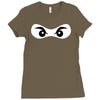 ninja mask eyes martial arts novelty Ladies Fitted T-Shirt