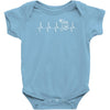 fishing heartbeat Baby Bodysuit