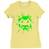 space invader 2 splat Ladies Fitted T-Shirt