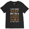 I Hate Being Sexy But I'm A Chubby Bearded Man So I Can't Help It V-Neck Tee
